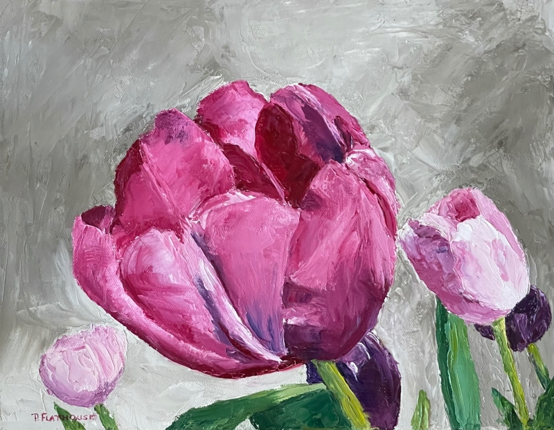 Pink Tulips by artist Pat Flathouse